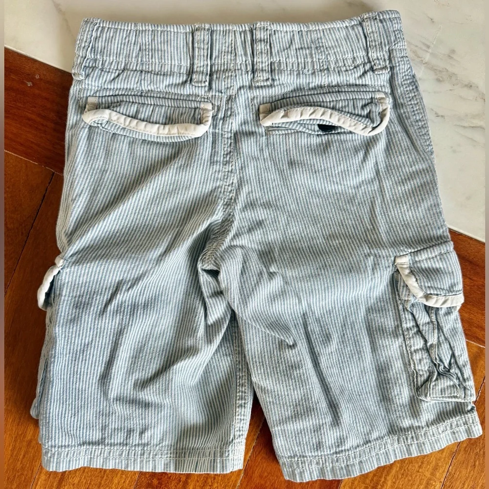 BABY GAP Boys Striped Cargo Toddler Shorts 🩳 with Patches kids short Size 5 Year